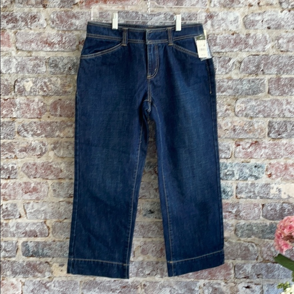 Eddie Bauer Ladies Ankle Pant Dark Rinse Denim